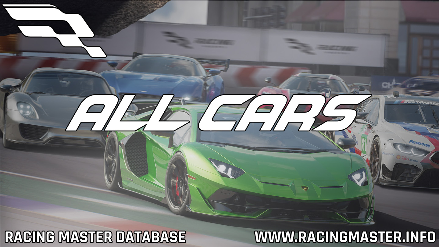 Uid Racing Master Racing Master Car List - All Racing Master Vehicles